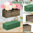Havawish 10 Sets 10 x 4 x 4 in Wood Rectangular Planter Boxes Bulk Wood Flower Box Centerpiece Vases with Floral Foam Blocks Rustic Flower Pot Indoor Window for Wedding Arrangement - Image 2