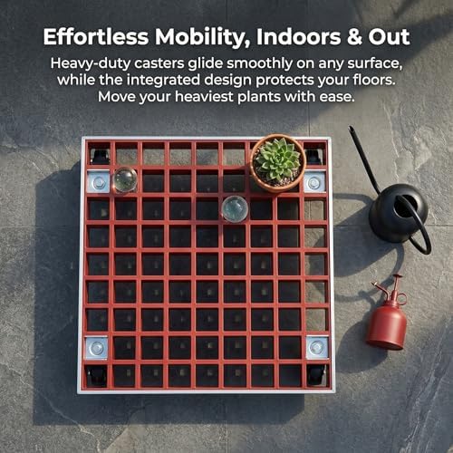 Heavy Duty Plant Caddy with Wheels, Metal Planter Dolly, 330lbs Capacity, Smooth Rolling Casters, Portable Garden Cart for Large Pots, Indoor/Outdoor Use, Essential Gardening Accessory - Image 6