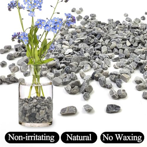 10lbs Grey Pebbles for Landscaping, 3/8inch Small Rocks for Succulent Cactus Plants, Natural Polished Pebbles, River Rocks for Plants, Vases, Garden - Image 3