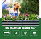 Land Guard Galvanized Raised Garden Bed with Legs, 96×24×32in Raised Garden Beds Outdoor with Drainage Holes, Planter Boxes Outdoor for Backyard, Patio, Balcony, 1200lb Capacity, Gray - Image 4