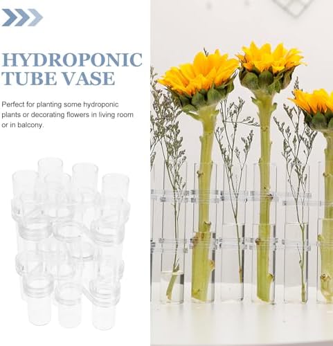 8pcs 18x3cm Hydroponic Glass Tube Vase Set Flower Arranging Container for Home Décor and Plant Propagation - Image 2