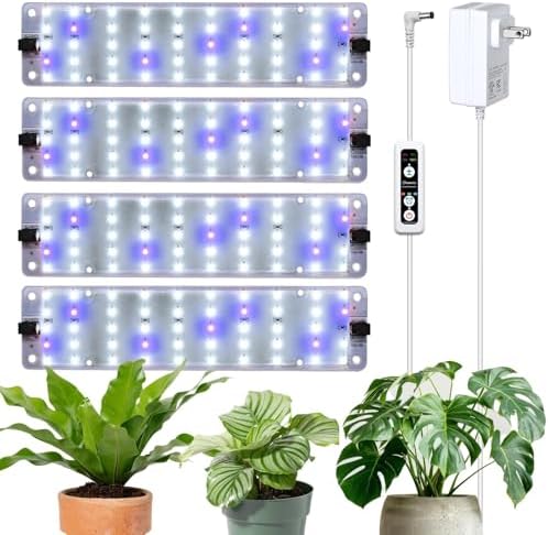 40W Full Spectrum Grow Light, Dimmable Timer, Ultra Thin Linkable by DommiaBuynow