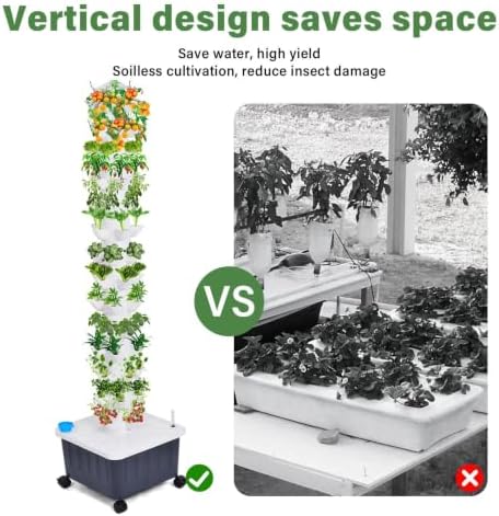 Hydroponic Tower, 14-Layer Hydroponic Growing System with 70 Slots - Image 3