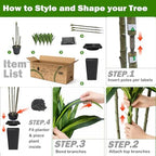 Artificial Red Dracaena Tree Indoor, 7FT Tall Fake Floor Plants with Black Planter & Pebbles, Faux Silk Yucca Tree for Home Office Living Room Bedroom Farmhouse Modern Outdoor Topiary Tree - Image 5