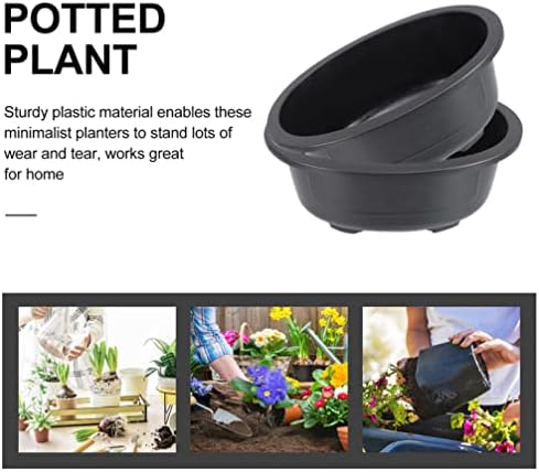 Angoily 2Pcs Bonsai Training Pot 17" Plastic Bonsai Pot with Drainage Hole Oval Planter for Desktop Decoration Nursery Garden Balcony - Image 7
