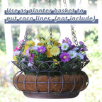 Metal Hanging Planter,Decorative Outdoor Hanging Baskets for Garden Plants - Image 6