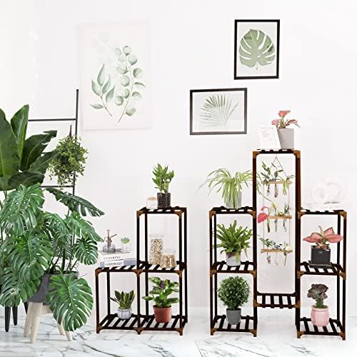 XXXFLOWER Plant Stand Indoor Outdoor 13 Tiers Wood Plant Shelf for Multiple Plants ，Large Plant Rack for Window Garden Balcony Patio Porch Living Room - Image 6
