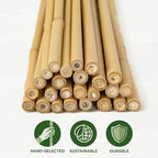 Plant Stakes Natural Bamboo Sticks - 25 Pcs Bamboo Garden Stakes for Plants 3 FT Plant Support Sticks with Twist Ties for Tomatoes Beans Orchid Flowers Indoor Outdoor Potted Climbing Plants - Image 4