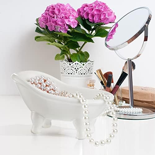 Gejoy 8 Pcs Mini Ceramic Bathtub Planter Pot, 5.6" Succulent Soap Dish - Image 6