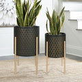 Oakrain Mid Century Planters for Indoor Plants Set of 2 Plant Pots by Oakrain