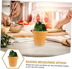 Ceramic Cactus Figurine with Holder Measuring Spoons - Image 6