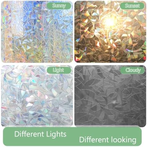 HIDBEA Window Privacy Film Static Clings,Rainbow Window Film,35.4in x 6.5ft - Image 6