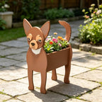 Animal PVC Flower Pot, Chihuahua Shaped Succulent Planter Flower Holder for Garden Patio Balcony Window Sill, for Birthday Pet Lovers, 43x27cm(17x11in) - Image 2