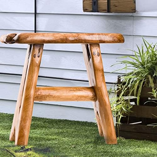 Wood Step Stool, Unique Design Live Edge Wood Stool, Freeform Natural Plant Stand for Garden, Yard, Living Room, Bedroom - Image 7