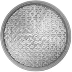 happimess Drew Plant Saucer 3D Printed Geometric Indoor 8.4", Platinum - Image 4
