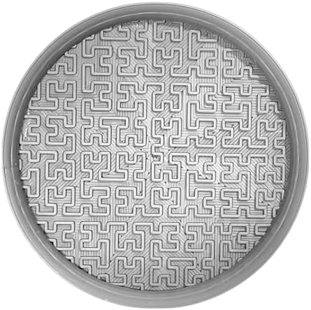 happimess Drew Plant Saucer 3D Printed Geometric Indoor 8.4", Platinum - Image 4