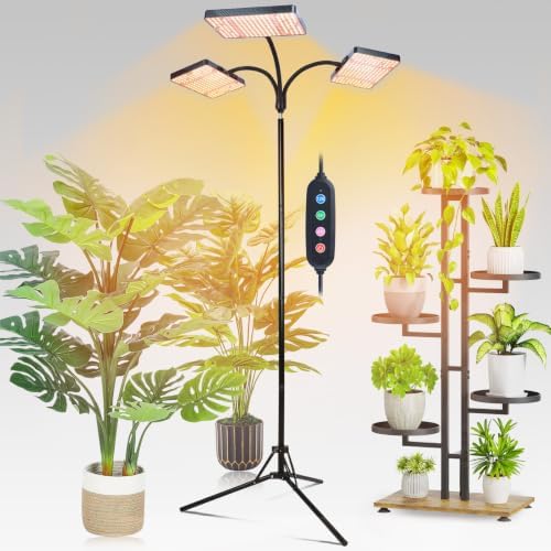 FECiDA 76" Standing Grow Lights for Tall Indoor Plants, Bonsai Tree, 3Head by FECiDAGrowLight