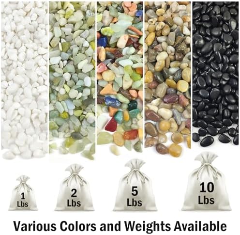 FANTIAN 10 lbs Pebbles for Landscaping,1/4 Inch Polished Green Pea Gravel Small Rocks for Plants, Succulents, Cactus, Vases, Terrarium and Outdoor Gardening - Image 3