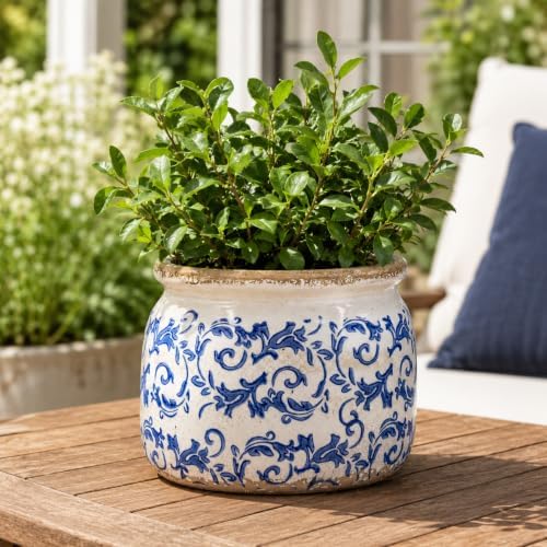 Dosayes Large Flower Pot, 7.28" Vintage Ceramic Pot of Indoor Plant - Image 6