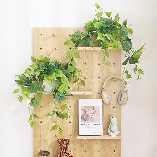 Tiita Artificial Pothos Plants in Pots, 2 Pack for Desk and Shelf Decor - Image 4