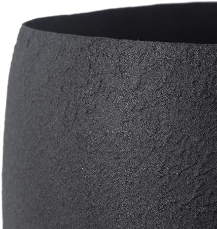 FAB HAB Eden Handmade Round Metal Planters in Midnight Finish – Set of 3 (13”, 15", 18”), Indoor/Outdoor, Lightweight with Drainage Holes - Image 6