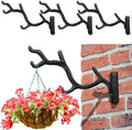 Blulu 4 Pcs Cast Iron Plant Hanger Wall Bracket Tree Branch, Black by Blulu