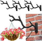 Blulu 4 Pcs Cast Iron Plant Hanger Wall Bracket Tree Branch, Black by Blulu