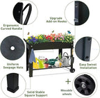 aboxoo Large Elevate 32" H Metal Raised Garden Bed with Wheels Legs Outdoor - Image 2