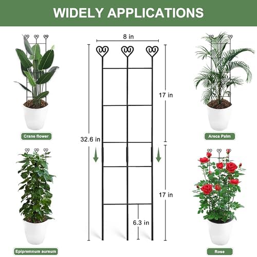 Coomin 32in Monstera Plant Support Trellis for Indoor Plants, 4P - Image 2