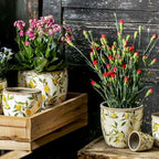 Vintage Ceramic Flower Pots Planters for Indoor Outdoor Plants,Rustic Tuscan Planter & Decor, Plant Pots Flower Pot for Indoor Plants,Yellowm,no Hole - Image 7