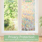 HIDBEA Window Privacy Film Static Clings,Rainbow Window Film,35.4in x 6.5ft - Image 3