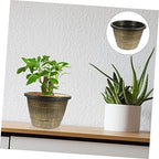 Happyyami Flowerpot Whiskey Barrels Bucket Starting Pot Orchid Plant Pot Half Barrel Flower Pot Flower Pots Outdoor Vintage Pots Plastic Containers Barrel for Garden Wine Barrel Large - Image 3