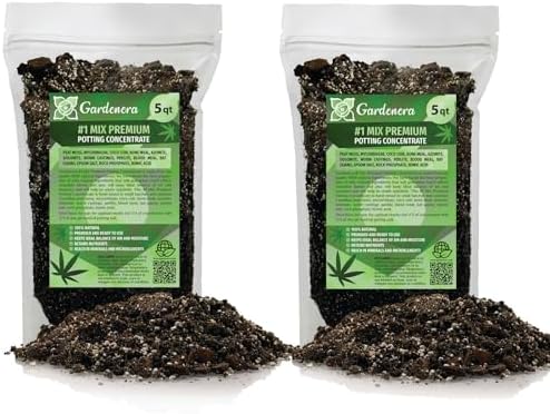 Gardenera Premium Happy Plant Potting Soil Mix - Optimal Nutrient-Rich Blend for Thriving and HIGH-Yield Herbal Plants - 10 Quart by Gardenera