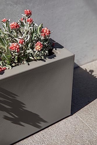 Veradek Block Series Trough Planter - Rectangular Outdoor Window Box - Image 4