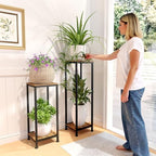 Lilybud--lily Plant Stand Indoor, 41'' Extra Tall Wood Plant Stands Heavy Duty Pedestal Stand for Indoor Outdoor, Modern Corner Flower Stand for Patio, Living Room, Balcony - Image 5
