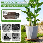 Plant Caddy With Wheels 17" Metal Plant Saucers for Indoors 440 Lb Capacity - Image 2