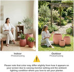 DTY Signature Mount Wilson Modern Indoor Outdoor Fiberstone Tapered Planter, Lightweight, Weather Resistant Garden Pot with Drainage Hole & Rubber Plug (Terracotta, 15'' D x 16.7'' H) - Image 7