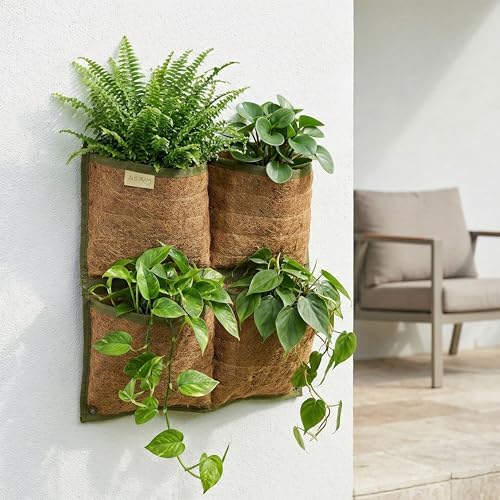 Vertical Garden Planter, 4 Pocket, Vertical Planter, wall planters for Outdoor Plants, Plant wall, Hanging planters for Indoor Plants, for Herbs, Patio Decor, Balcony Decor, Indoor Garden - Image 6