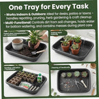 1-Pack Gardening Tray, Large Potting Tray for Repotting Plants, Waterproof Foldable Mat for Indoor & Outdoor Garden Use, Soil Mixing & Dirt Control - Image 5