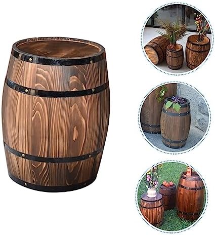 Spirits Barrel Succulent Pot Bar Barrel Flower Bucket Wood Whiskey Trim Decoration en Succulents Plant - Image 5