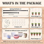 22 Pcs Window Hanging Plant Holder Set Boho Hoom Decor, No Drilling - Image 2