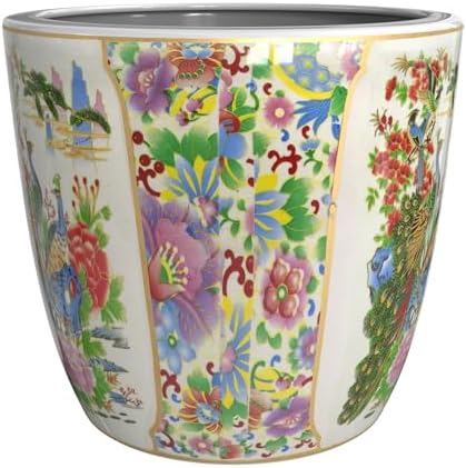 Red Lantern 10" Planter - Satsuma Peacock - Image 6
