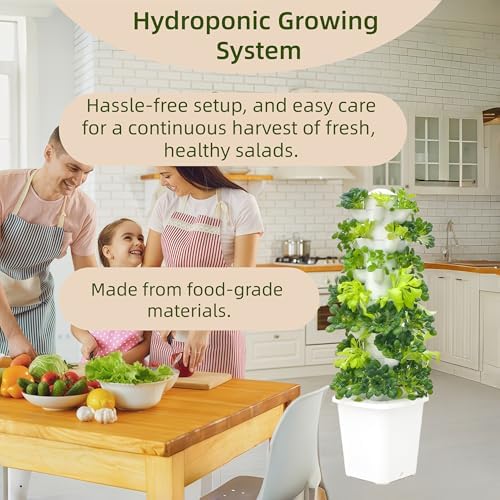 Hydroponic Growing System Kit - Hydroponic Tower Indoor Smart Vertical Garden,Hydroponic Vegetable System,35 Pods, Automatic Timer, Gardening Gift - Image 3