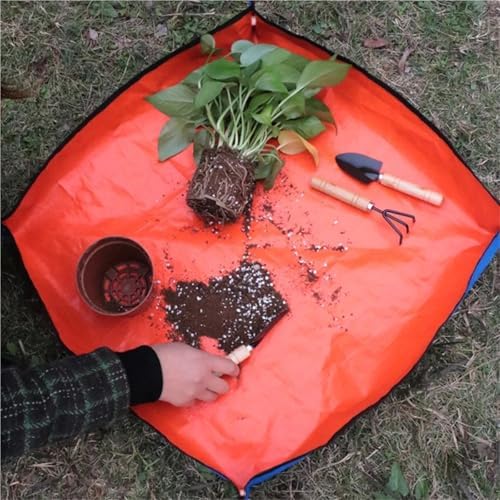 Foldable Planting Mat Waterproof Transplanting Plant Flower Pot Reusable Garden Potting Pad Gardening Accessories for Indoor Plant Repotting(Green-100x100cm) - Image 4