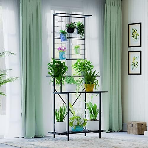 Hanging Plant Pot Shelf Rack Heavy Duty Plant holder Trellis,Multi Layer Plant Stand for Home, Garden, Balcony - Image 3