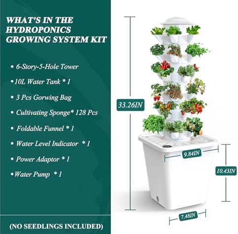 Hydroponics Growing System,Vertical Indoor Garden Planter,30 Plants Hydroponic Germination Kit for Gardening Lover - Image 6