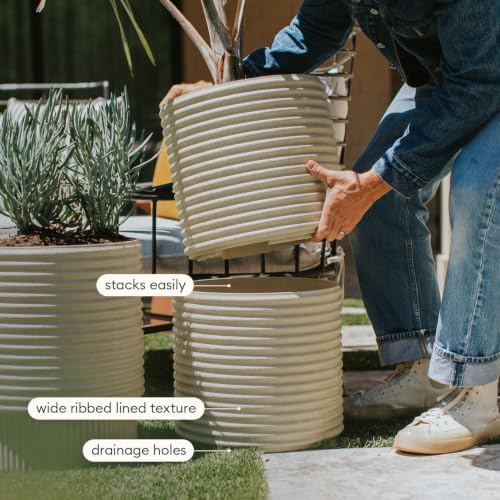 Veradek Mod Series Short Planter - Round Outdoor Planter - Image 4