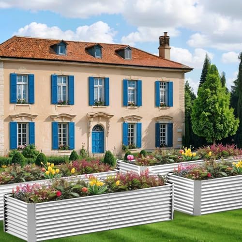 2 Pack Tall Corrugated Galvanized Steel Raised Garden Bed Outdoor, Metal Above Ground Garden Bed for Vegetables and Flowers, Rectangle Raised Beds for Gardening-6x3FT - Image 7