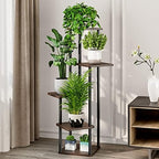 AZERPIAN 5 Tier Tall Plant Stand Indoor Corner Tiered Shelf Metal MDF Board - Image 2
