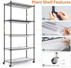 Bstrip 5-Tier Plant Shelf with Grow Light, 29.5x13.8x59in - Image 5